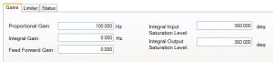 Screen capture of the Gains tab of the Position Loop View on an AKD drive